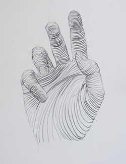 easy contour drawing hand